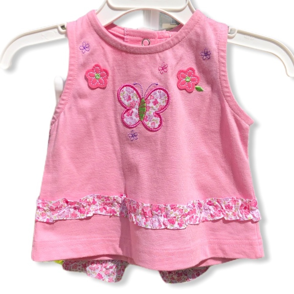 6 Month NWT Agabang Pink Floral‎ Tee & Shorts Set